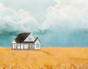 Where Rain Meets Gold - oil on canvas - $1250